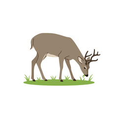 Creative Flat Vector Illustrations of Deer: Minimalist, Modern, and Perfect for Pet-Themed Graphics.Charming Flat Vector deer Illustration: Playful, Minimal, and Versatile Cartoon Primate Design
