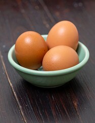 brown eggs in a bowl