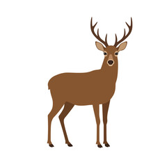 Creative Flat Vector Illustrations of Deer: Minimalist, Modern, and Perfect for Pet-Themed Graphics.Charming Flat Vector deer Illustration: Playful, Minimal, and Versatile Cartoon Primate Design
