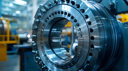 Close-Up of Industrial Machinery Component