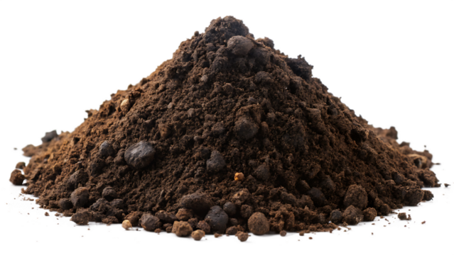 soil dirt pile isolated on white background PNG