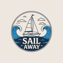 Sailboat Adventure at Sunset Badge