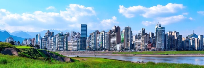 Fototapeta premium manga lima peru downtown skyline 