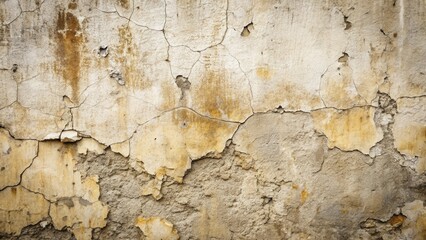 Textured Weathered Wall Surface Showing Extensive Deterioration and Flaking Paint