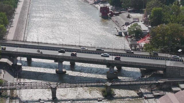 A View of Haridwar Bridge on the Ganga