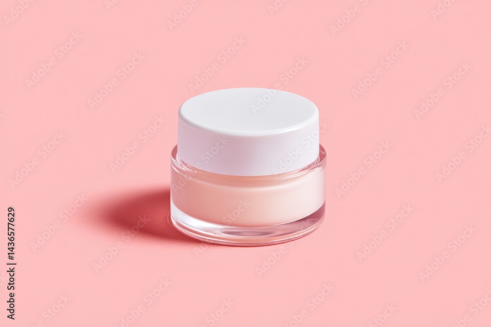Poster minimalistic top-down image of anti-aging skincare product on clean solid color background with 70 a