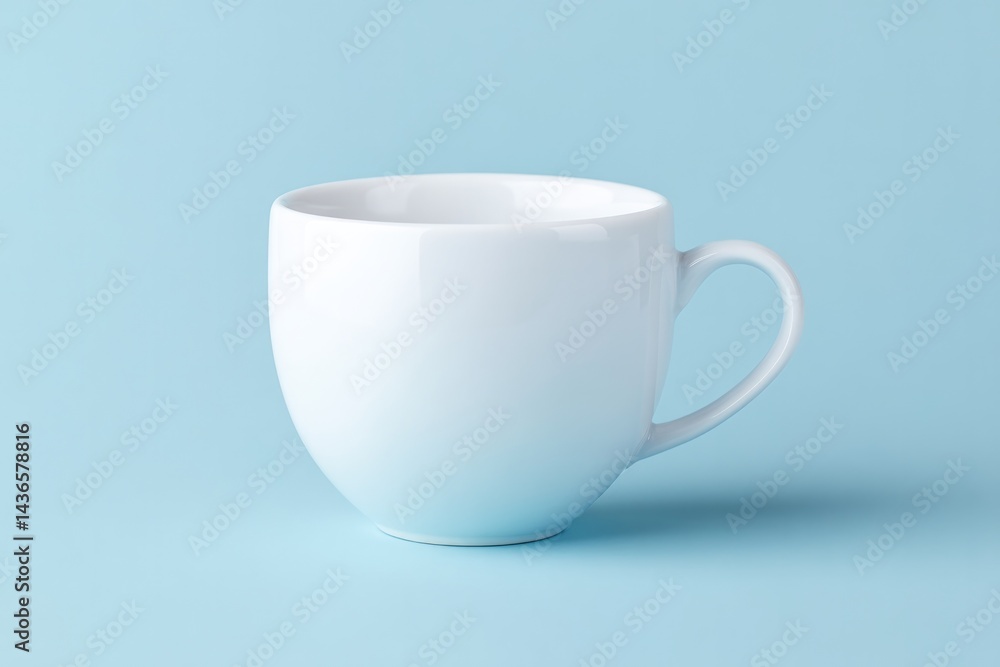 Poster single blank cup isolated on smooth gradient backdrop showcasing minimalistic elegance and offering 