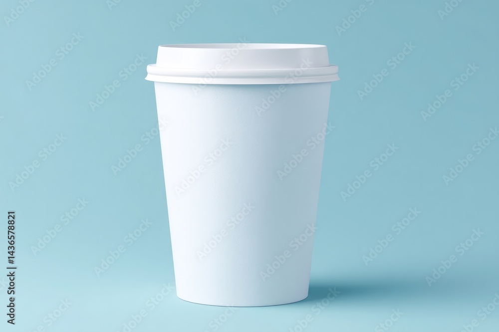 Poster single blank cup isolated on smooth gradient backdrop showcasing minimalistic elegance and offering 