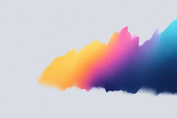 vibrant colorful abstract splashes on plain white background