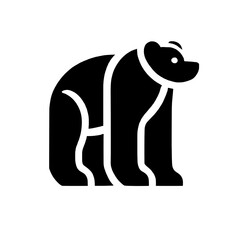 Minimalist Bear Vector Illustration