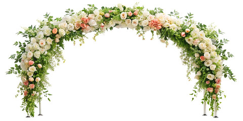 Fototapeta premium wedding-flower arch isolated on white background PNG