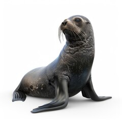Detailed digital rendering of a juvenile sea lion.