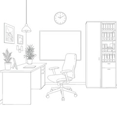 Modern Home Interiors: Minimalist Flat Vector Illustrations for Contemporary Design