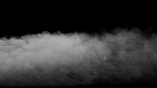 Low thick ground mist, fog moving from left to right - 4K Pro Res