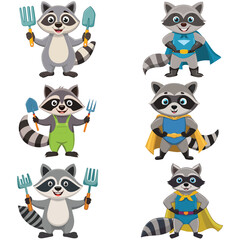 Cute Raccoon Illustration