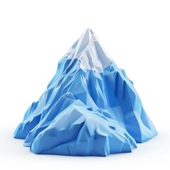 Geometric ice mountain,  a digitally rendered depiction.
