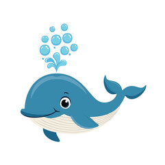 Fototapeta premium Cute whale