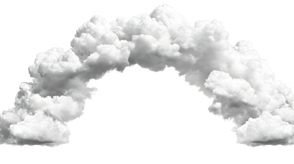 Isolated Cloud Formation on White Background for Vector Illustrations