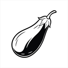  Aubergine Vegetable Sketch Eggplant Line Art Vector Illustration