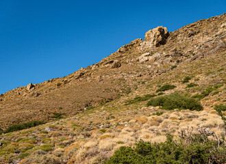 Naklejka premium Mountainous landscape of the Greek island of Crete