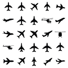 Soaring Simplicity: Minimalist Airplane Icon Flat Vector for Modern Designs