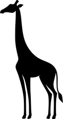 Elegant Giraffe Silhouette, Perfect for Design Projects