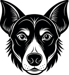Dog Face Vector