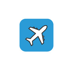 Soaring Simplicity: Minimalist Airplane Icon Flat Vector for Modern Designs