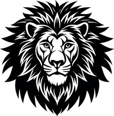 Obraz premium Lion Face Vector