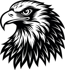 Majestic Eagle Head Vector