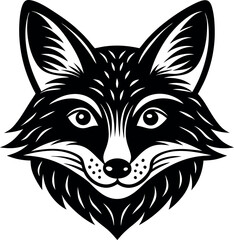 Playful Fox Face Vector