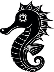 Cartoon Seahorse Face Design