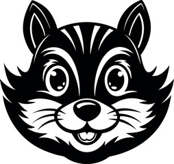 Cartoon Squirrel Face Design