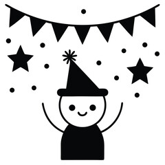 Cute Celebration Isolated Vector Illustration