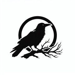 Fototapeta premium Crow Silhouette Vector