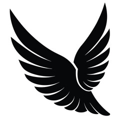 vector illustration of cute left wing