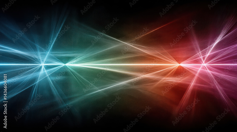 Aufkleber dynamic quantum fluctuations depicted through vibrant asymmetrical distortions within a symmetrical 