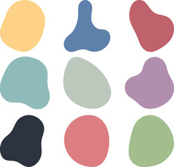  Simple and modern abstract organic fluid blob shape element, vector art design. EPS-10.