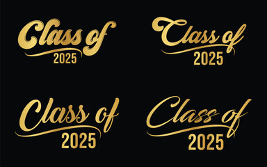 Class of 2025 vector, Graduation T-Shirt Design, Class of 2025 vector illustration, vector black silhouette graphic