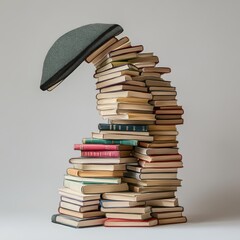 Graduation caps, diplomas, books, knowledge signs, perfect for invitations, posters, party decor, stock photos, printables, Etsy, education ads, and announcements	
