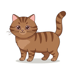 Creative Flat Vector Illustrations of Cat: Minimalist, Modern, and Perfect for Pet-Themed Graphics.Charming Flat Vector Cat Illustration: Playful, Minimal, and Versatile Cartoon Primate Design