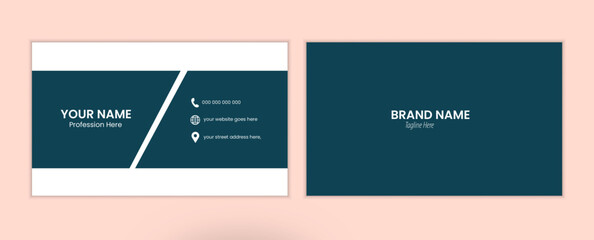 Business card design template Modern and simple business card design Clean professional Simple design 
