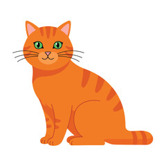 Creative Flat Vector Illustrations of Cat: Minimalist, Modern, and Perfect for Pet-Themed Graphics.Charming Flat Vector Cat Illustration: Playful, Minimal, and Versatile Cartoon Primate Design