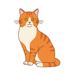 Creative Flat Vector Illustrations of Cat: Minimalist, Modern, and Perfect for Pet-Themed Graphics.Charming Flat Vector Cat Illustration: Playful, Minimal, and Versatile Cartoon Primate Design