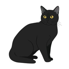 Creative Flat Vector Illustrations of Cat: Minimalist, Modern, and Perfect for Pet-Themed Graphics.Charming Flat Vector Cat Illustration: Playful, Minimal, and Versatile Cartoon Primate Design