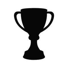 Classic black trophy silhouette with elegant base and curved handles design