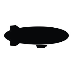 Silhouette of a vintage airship gliding gracefully through the sky, a zeppelin