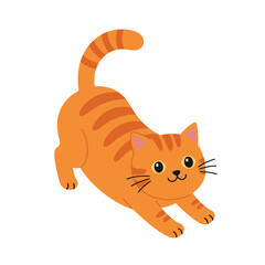 Creative Flat Vector Illustrations of Cat: Minimalist, Modern, and Perfect for Pet-Themed Graphics.Charming Flat Vector Cat Illustration: Playful, Minimal, and Versatile Cartoon Primate Design