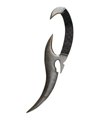 3D rendered fantasy dagger isolated on transparent background
