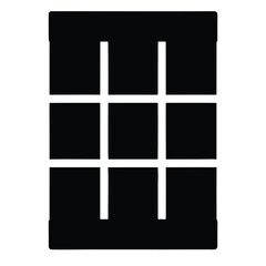 A geometric grid consisting of nine rectangles with white dividing lines